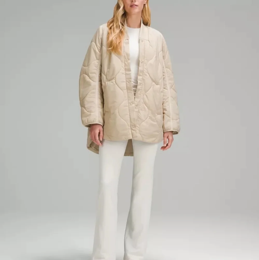 lululemon athletica Cream Quilted Jacket Quilted Light Insulation‎ Jacket Size 6